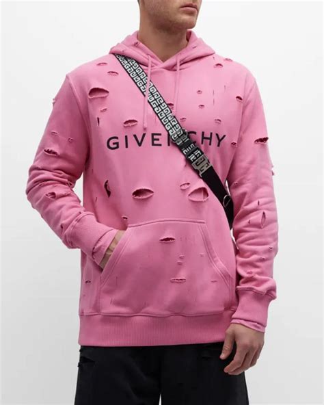 givenchy reverse logo hoodie|Givenchy men's destroyed hoodie.